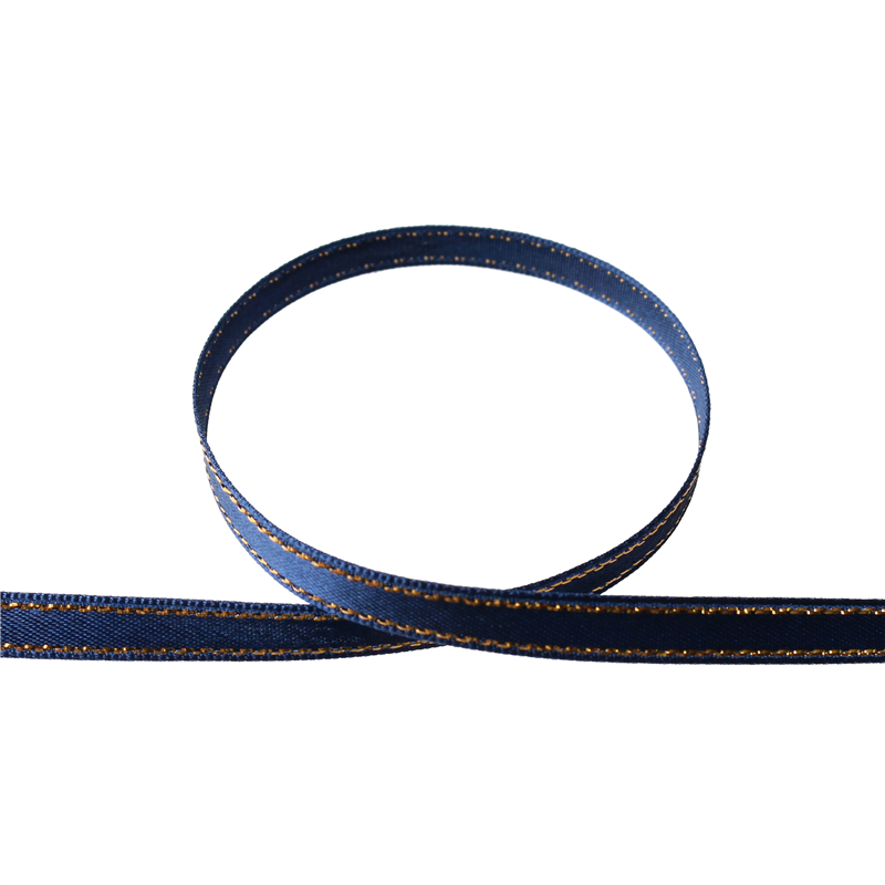 Blanc de コア リボン サイドメタリックサテン No.2900-77 6mm×15m 1巻（ご注文単位1巻）【直送品】