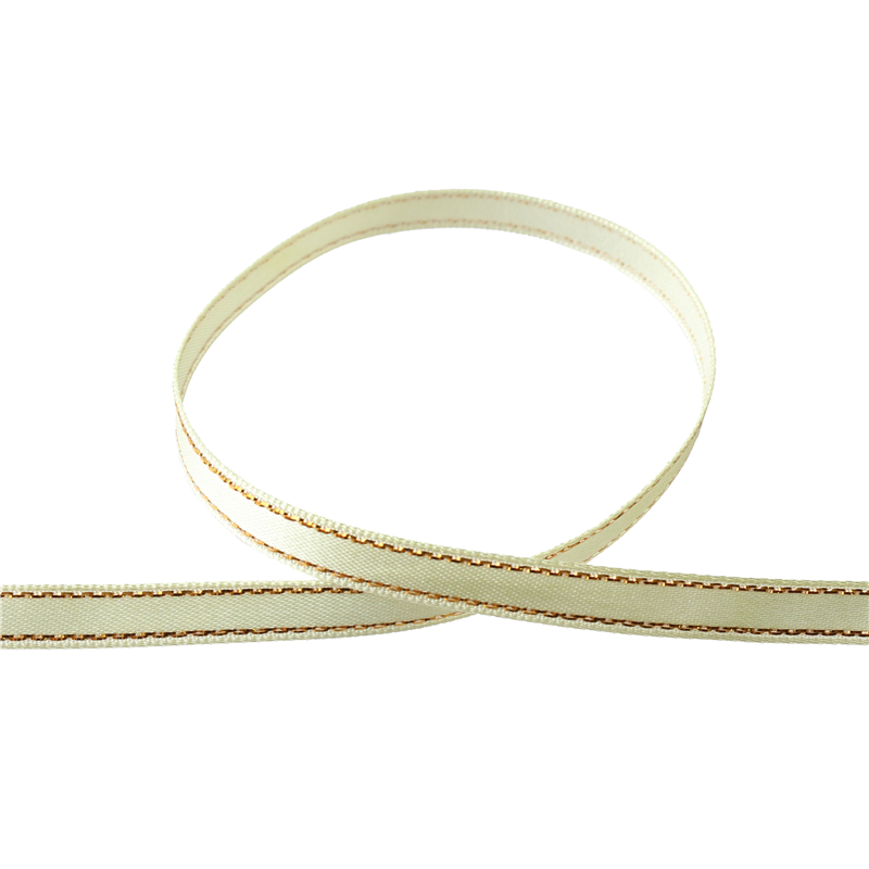 Blanc de コア リボン サイドメタリックサテン No.2900-82 6mm×15m 1巻（ご注文単位1巻）【直送品】