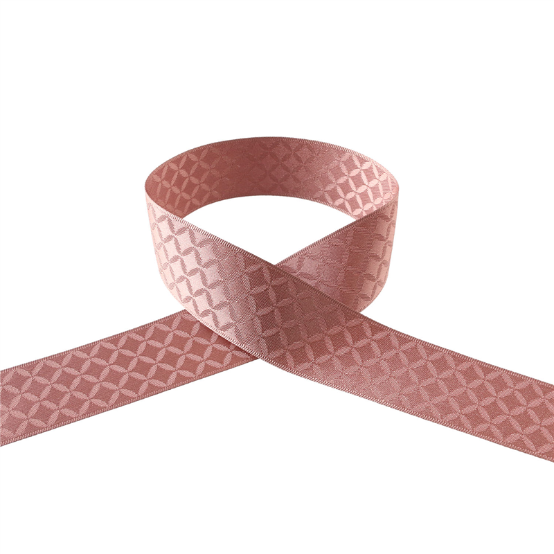 小西リボン 和柄リボン ロマン調 七宝柄 巾24mm×5m巻 ダスティピンク KR7200-24-50 1巻（ご注文単位1巻）【直送品】