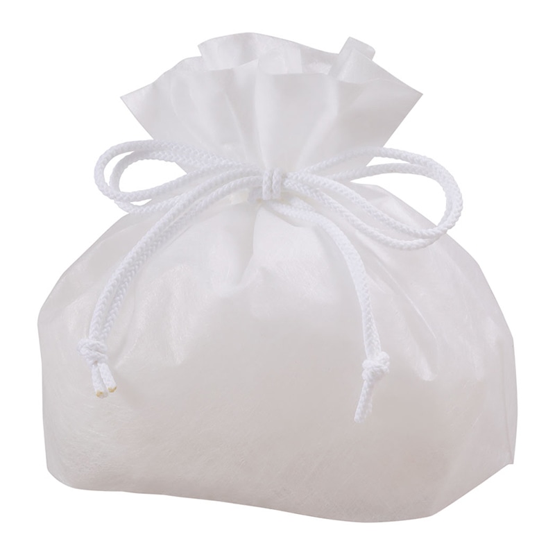 エーワン 不織布袋 巾着袋 白/白 LP0004NA00 50枚/束（ご注文単位1束）【直送品】