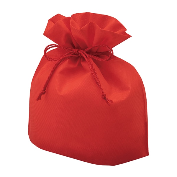 エーワン 不織布袋 巾着袋 大 プレーン 赤 LP0056AE00 20枚/束（ご注文単位1束）【直送品】