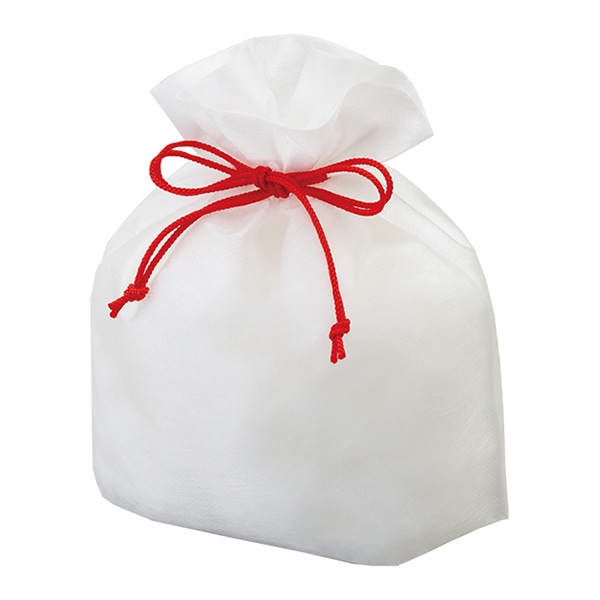 エーワン 不織布袋 巾着袋 大 プレーン 白 LP0056AQ00 20枚/束（ご注文単位1束）【直送品】