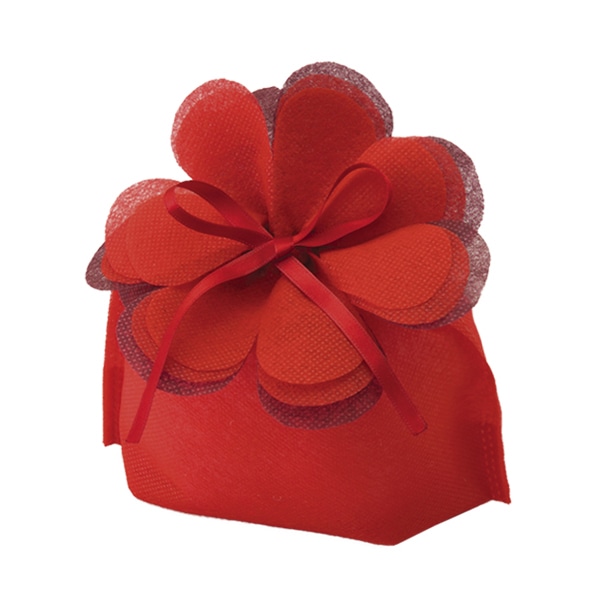 エーワン 不織布袋 ブルーミング巾着 小 赤 LP0070SE00 20枚/束（ご注文単位1束）【直送品】