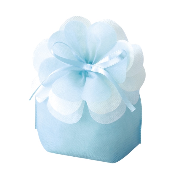 エーワン 不織布袋 ブルーミング巾着 小 パステルブルー LP0070NN00 20枚/束（ご注文単位1束）【直送品】