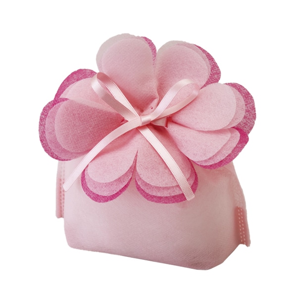 エーワン 不織布袋 ブルーミング巾着 小 ライトピンク LP0070WP00 20枚/束（ご注文単位1束）【直送品】