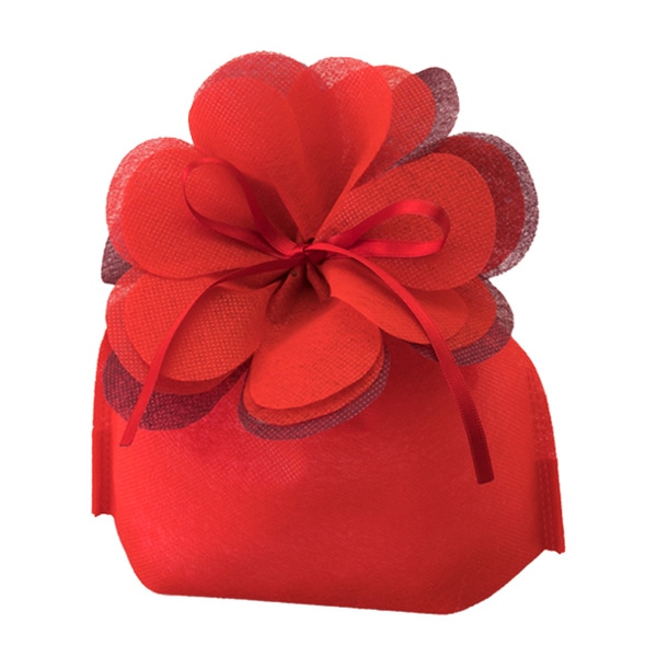 エーワン 不織布袋 ブルーミング巾着 大 赤 LP0071SE00 20枚/束（ご注文単位1束）【直送品】