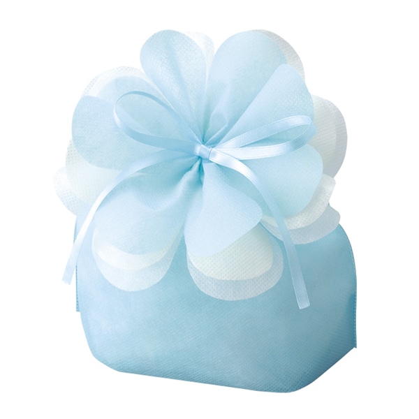 エーワン 不織布袋 ブルーミング巾着 大 パステルブルー LP0071NN00 20枚/束(ご注文単位1束)【直送品】