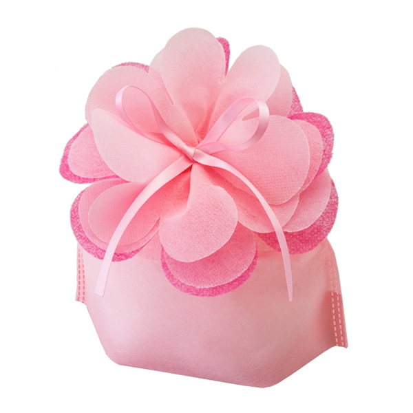 エーワン 不織布袋 ブルーミング巾着 大 ライトピンク LP0071WP00 20枚/束(ご注文単位1束)【直送品】