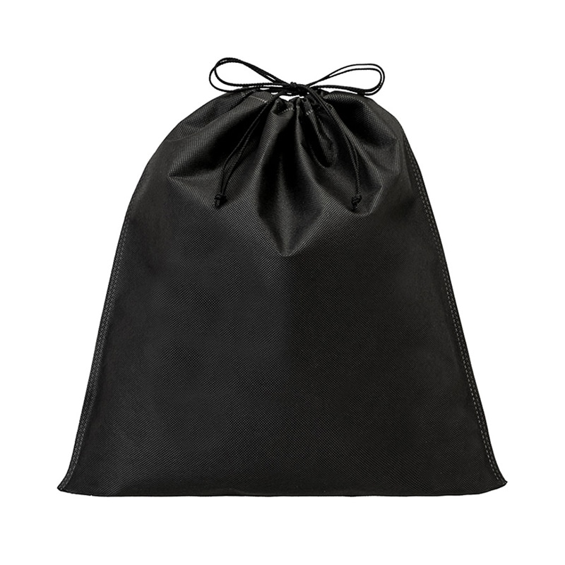 エーワン 不織布袋 巾着ポーチ M 黒 LP0107AB00 50枚/束(ご注文単位2束)【直送品】