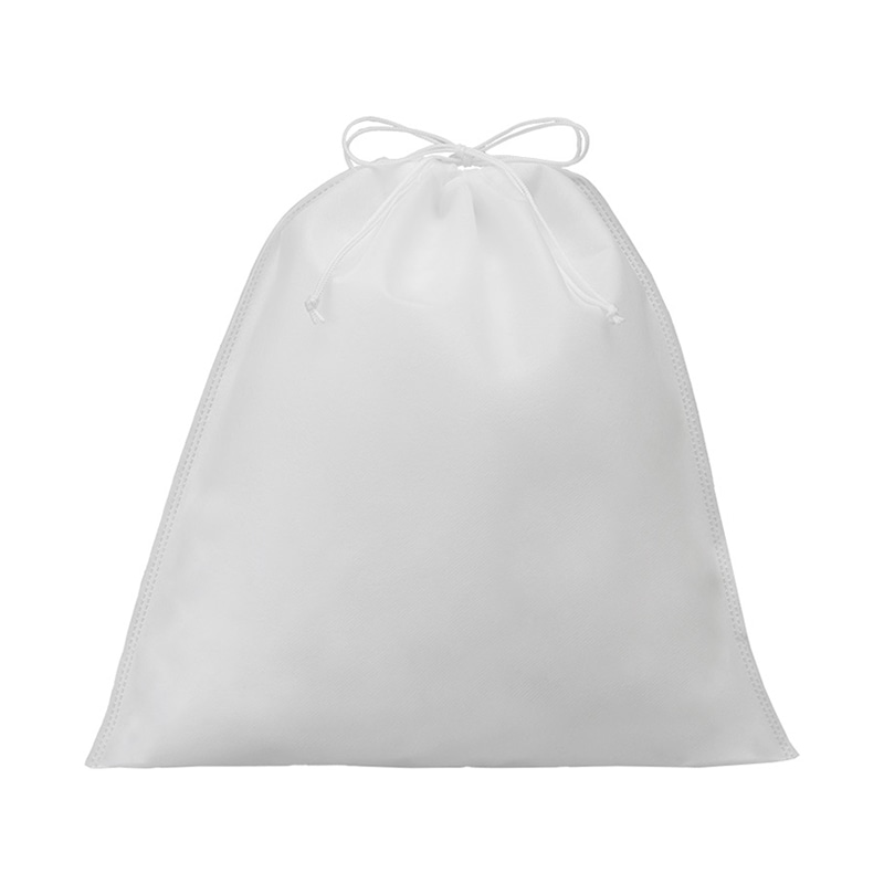 エーワン 不織布袋 巾着ポーチ M 白 LP0107AC00 50枚/束(ご注文単位2束)【直送品】