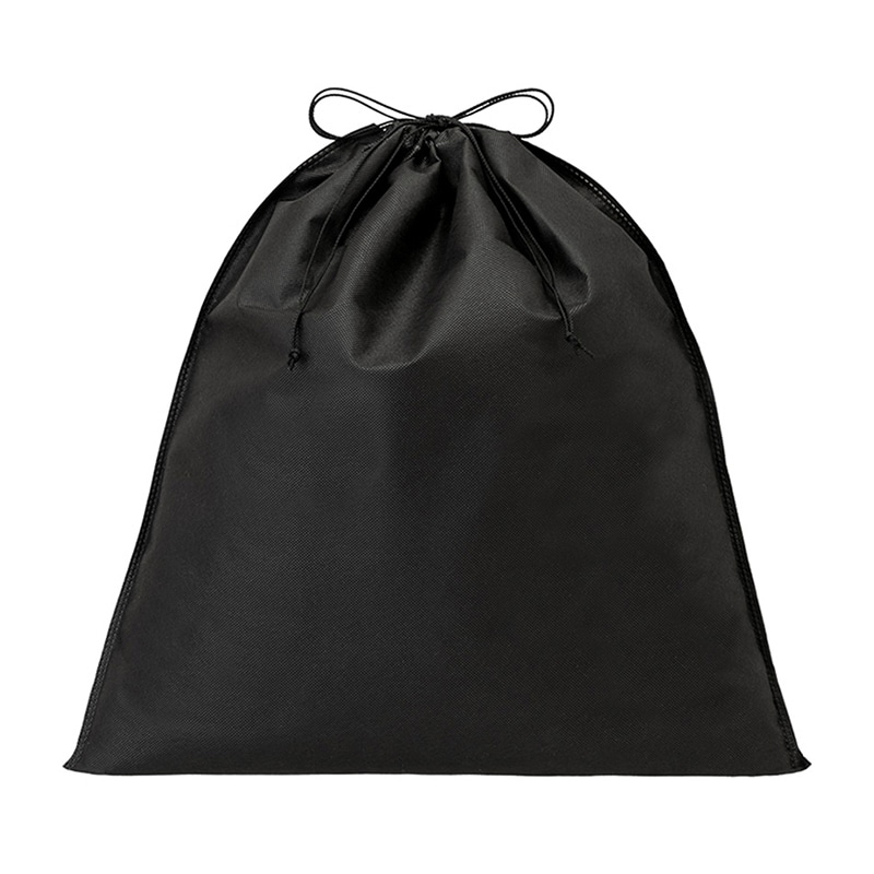 エーワン 不織布袋 巾着ポーチ L 黒 LP0108AB00 50枚/束(ご注文単位2束)【直送品】