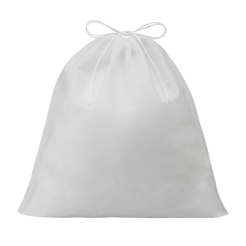 エーワン 不織布袋 巾着ポーチ L 白 LP0108AC00 50枚/束(ご注文単位2束)【直送品】