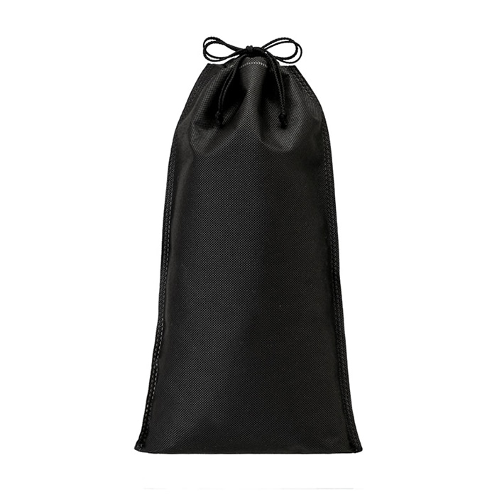 エーワン 不織布袋 巾着ポーチ ロング S 黒 LP0110AB00 50枚/束(ご注文単位2束)【直送品】