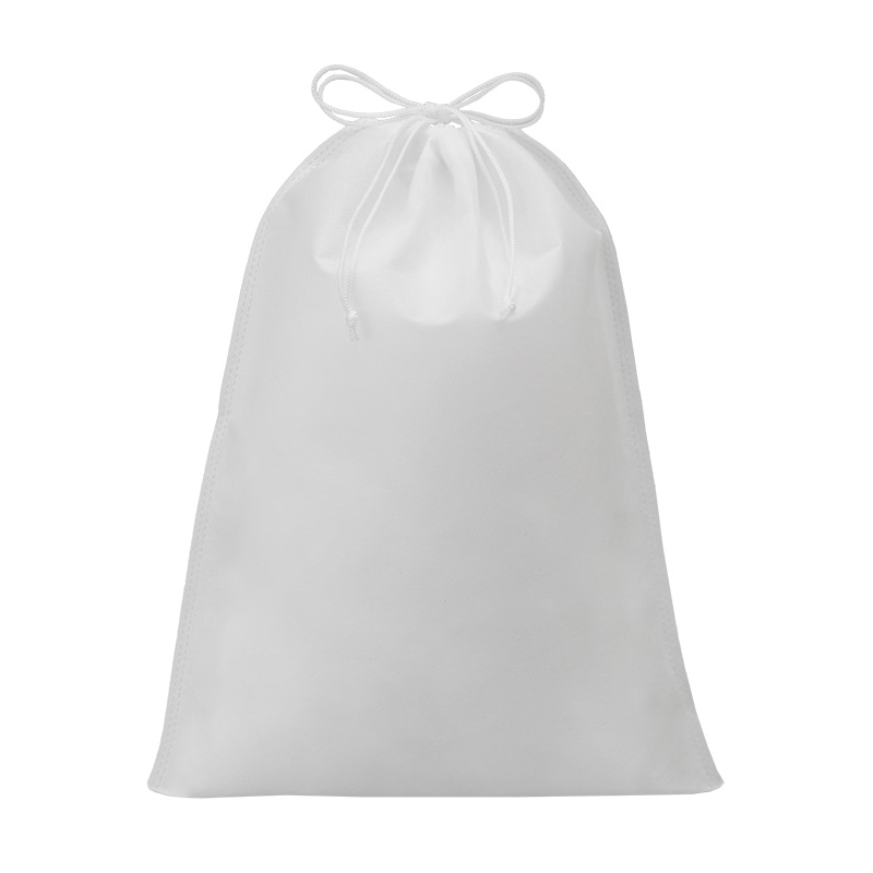 エーワン 不織布袋 巾着ポーチ ロング M 白 LP0111AC00 50枚/束(ご注文単位2束)【直送品】