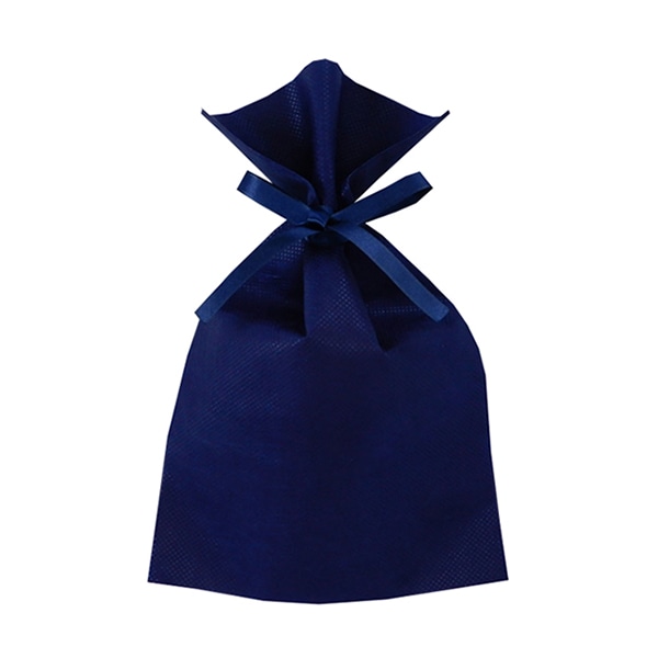 エーワン 不織布平袋 ソフトバッグベーシック 2穴リボン巾着 S3 紺 LS0123NT00 50枚/束（ご注文単位1束）【直送品】