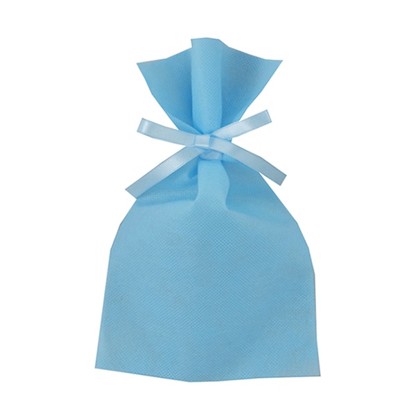 エーワン 不織布平袋 ソフトバッグベーシック 2穴リボン巾着 S3 パステルブルー LS0123NN00 50枚/束（ご注文単位1束）【直送品】