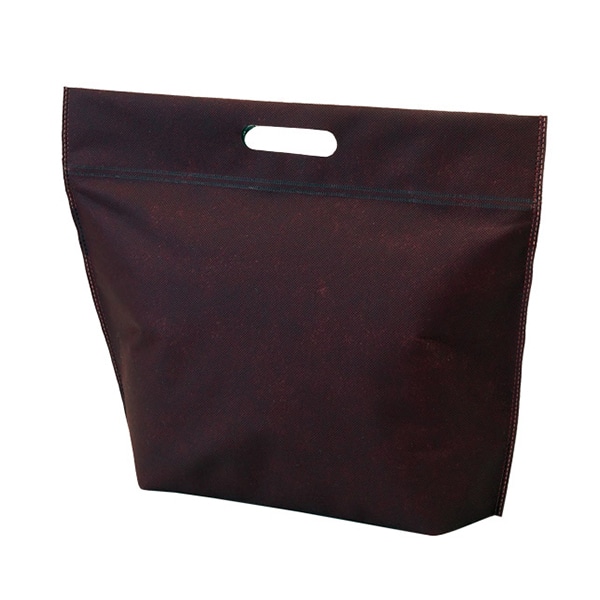 エーワン 不織布保冷袋 カラークールチャックシール 小判抜き 大 ダークブラウン LC0628SG00 50枚/束（ご注文単位4束）【直送品】