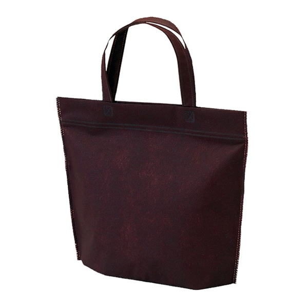 エーワン 不織布保冷袋 カラークールチャックシール トート 小 ダークブラウン LC0629SG00 50枚/束(ご注文単位4束)【直送品】