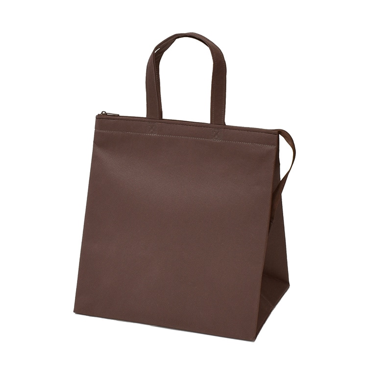 エーワン 不織布保冷袋 カラークールベーシック 中 ブラウン LC0662NG00 50枚/束(ご注文単位2束)【直送品】