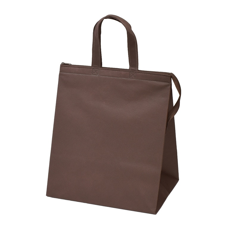 エーワン 不織布保冷袋 カラークールベーシック 大 ブラウン LC0663NG00 25枚/束(ご注文単位4束)【直送品】