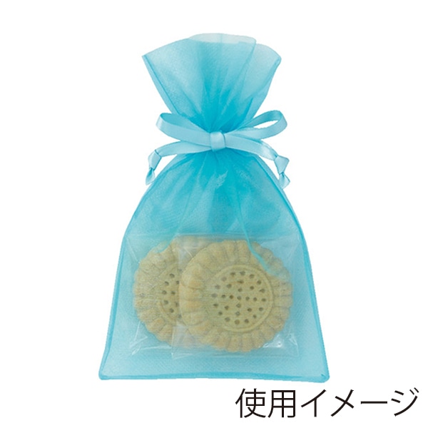 エーワン 不織布平袋 デュオ巾着 S2 ライトブルー LS0702AE00 20枚/束(ご注文単位1束)【直送品】