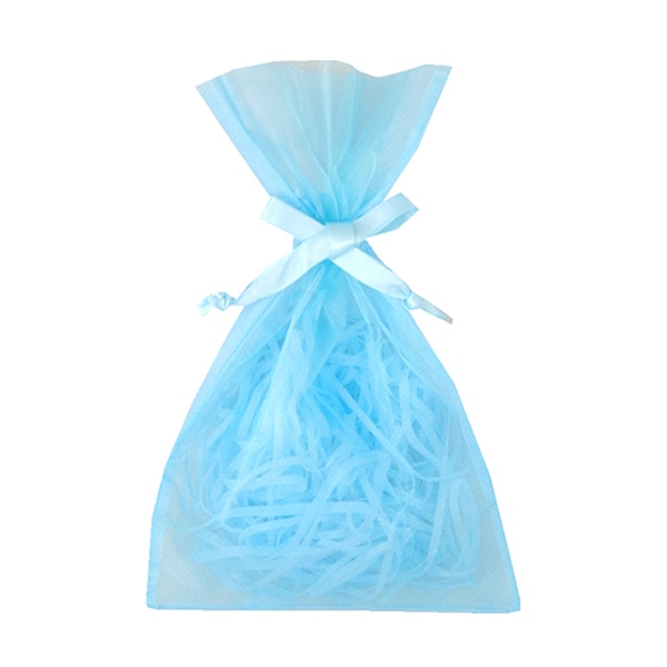 エーワン 不織布平袋 デュオ巾着 S3 ライトブルー LS0703AE00 20枚/束（ご注文単位1束）【直送品】