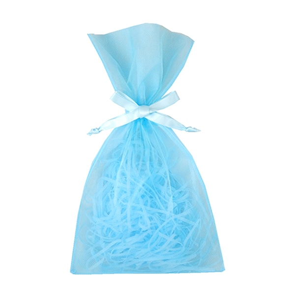 エーワン 不織布平袋 デュオ巾着 S4 ライトブルー LS0704AE00 20枚/束（ご注文単位1束）【直送品】