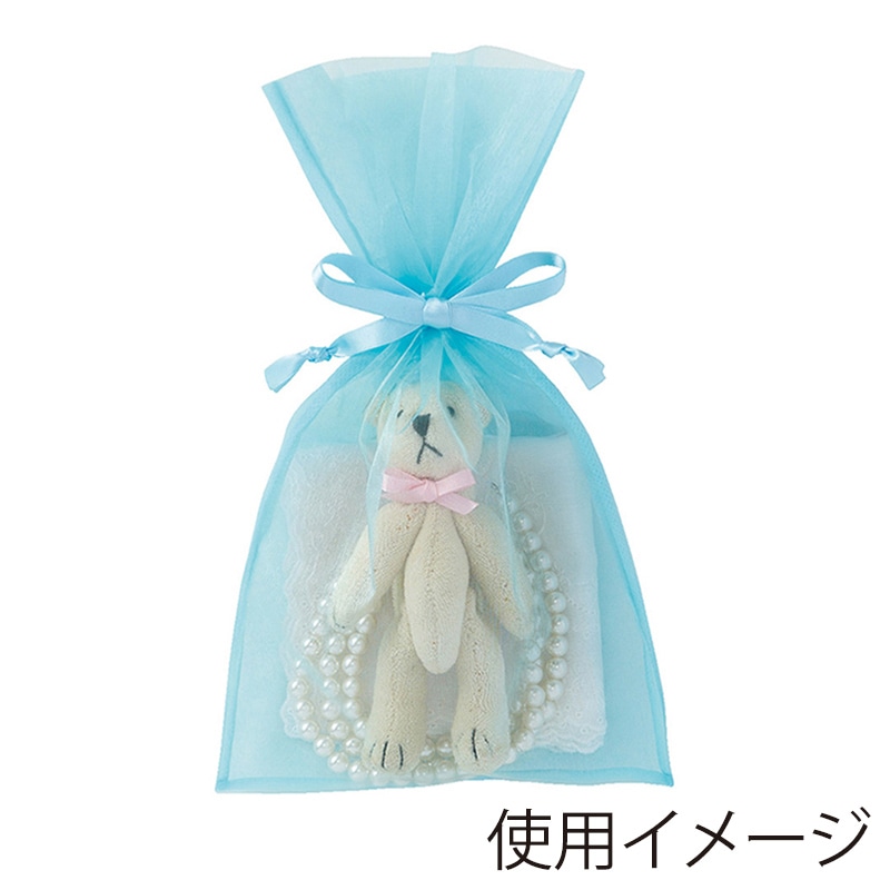 エーワン 不織布平袋 デュオ巾着 S4 ライトブルー LS0704AE00 20枚/束(ご注文単位1束)【直送品】