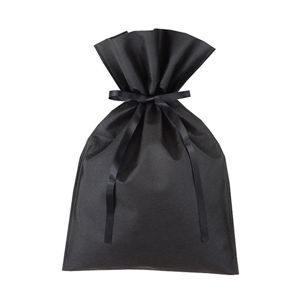 >エーワン 不織布袋 ギフトバッグ M 黒 LC0961AB00 100枚/束(ご注文単位1束)【直送品】
