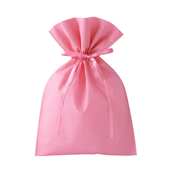 エーワン 不織布袋 ギフトバッグ M ピンク LC0961AQ00 100枚/束(ご注文単位1束)【直送品】