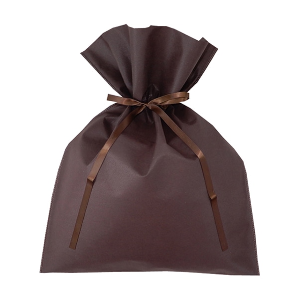 エーワン 不織布袋 ギフトバッグ L ダークブラウン LC0962AG00 100枚/束（ご注文単位1束）【直送品】