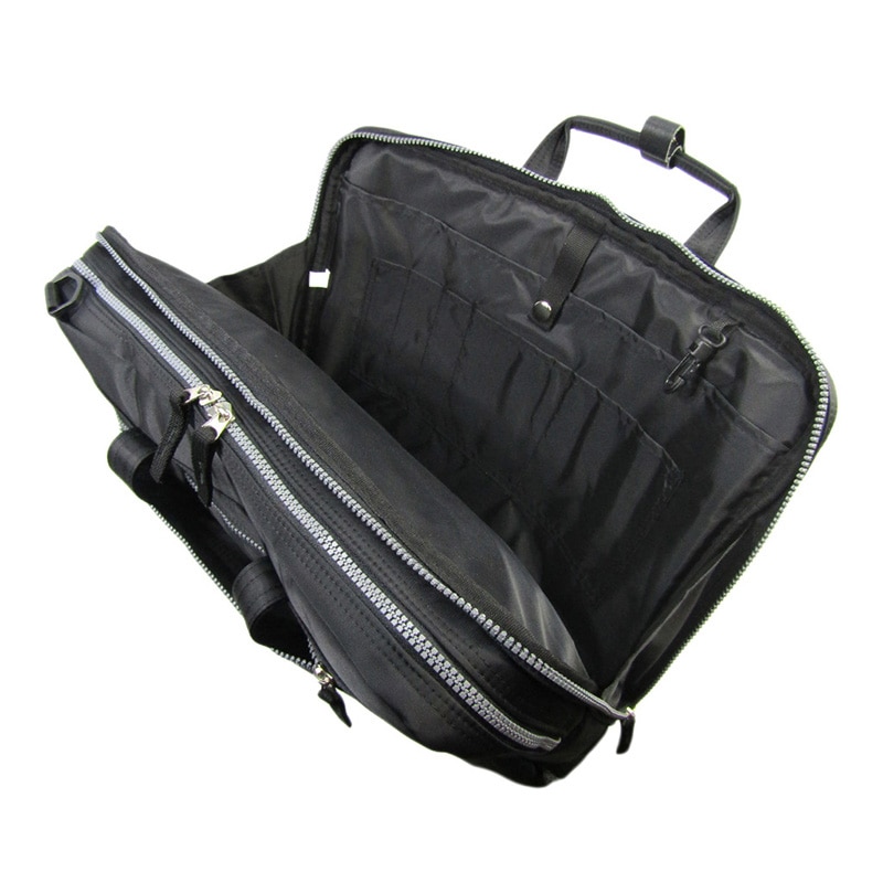 優美社 2WAY　ビジネスバッグ  3844　クロ×シルバー 1個（ご注文単位1個）【直送品】
