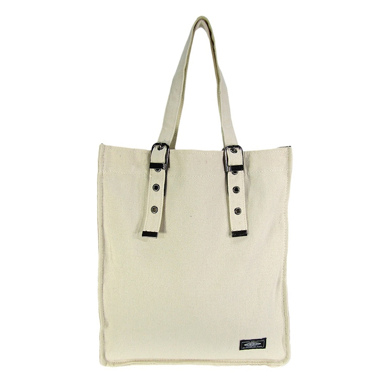 優美社 アイレット調整付帆布バッグ 3W99 白 1個（ご注文単位1個）【直送品】