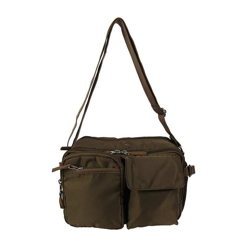 優美社 多機能ボンディング2Pショルダー 3846 茶 1個（ご注文単位1個）【直送品】