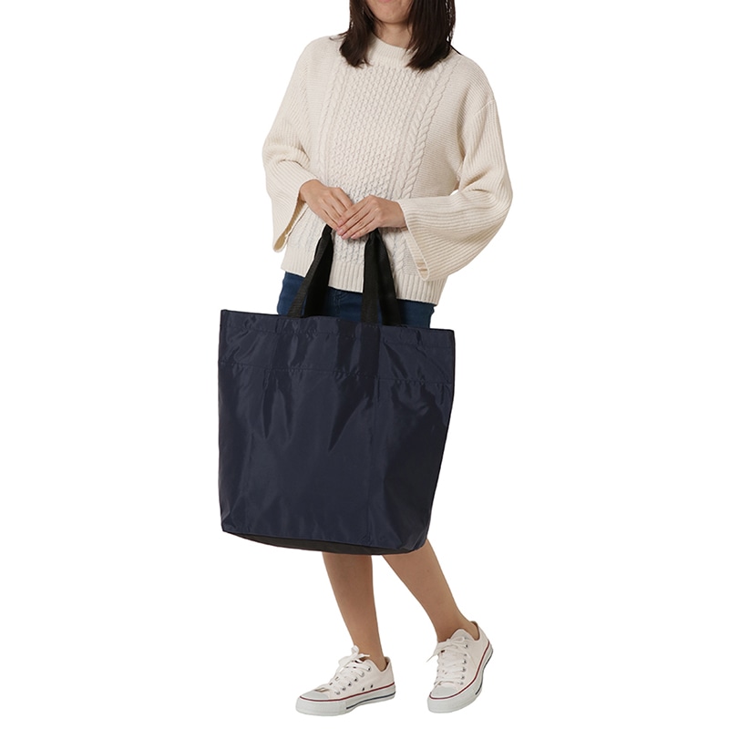 優美社 巾着型エコバッグ 3006 クロ 1個（ご注文単位1個）【直送品】