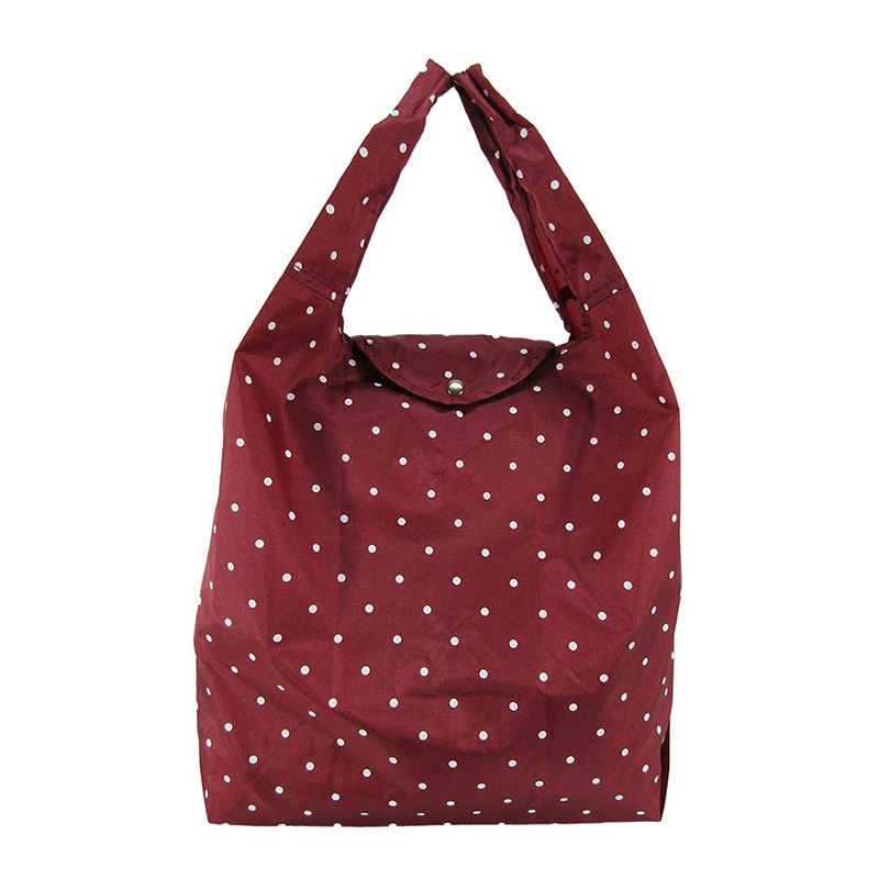 優美社 エコバッグ　ドット柄 9004 エンジ 1個（ご注文単位1個）【直送品】