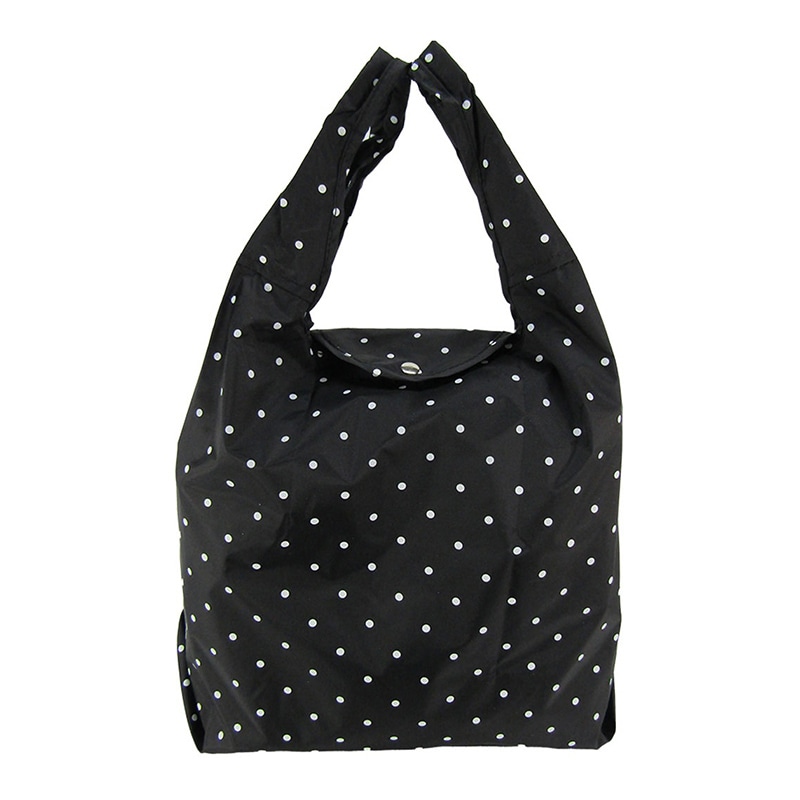 優美社 エコバッグ　ドット柄 9004 クロ 1個（ご注文単位1個）【直送品】