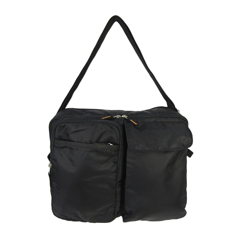 優美社 ツイル多機能ショルダーバッグ 3830-01 黒 1個(ご注文単位1個)【直送品】