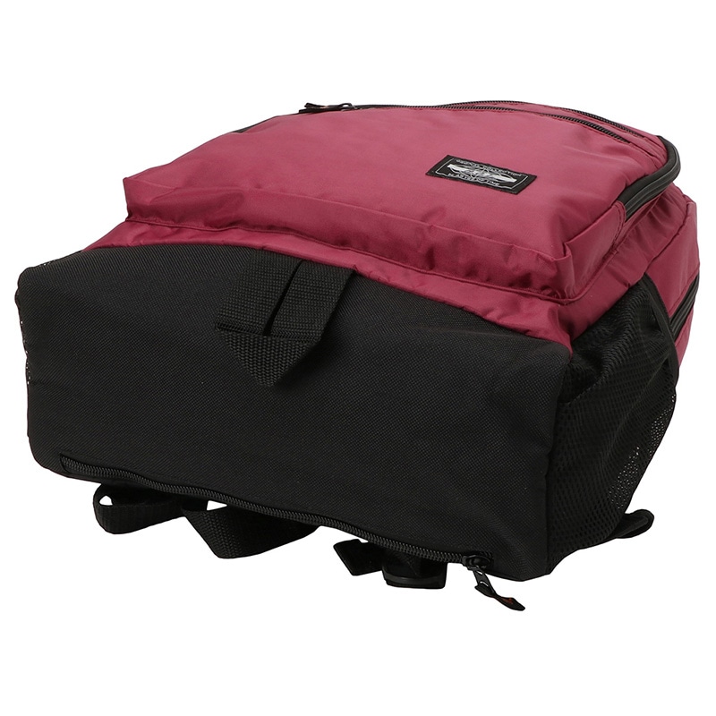 優美社 ファスナーポケット付きリュック 3543 エンジ 1個(ご注文単位1個)【直送品】