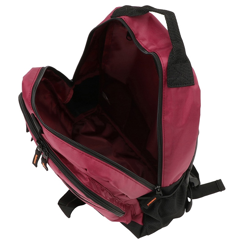 優美社 ファスナーポケット付きリュック 3543 エンジ 1個(ご注文単位1個)【直送品】