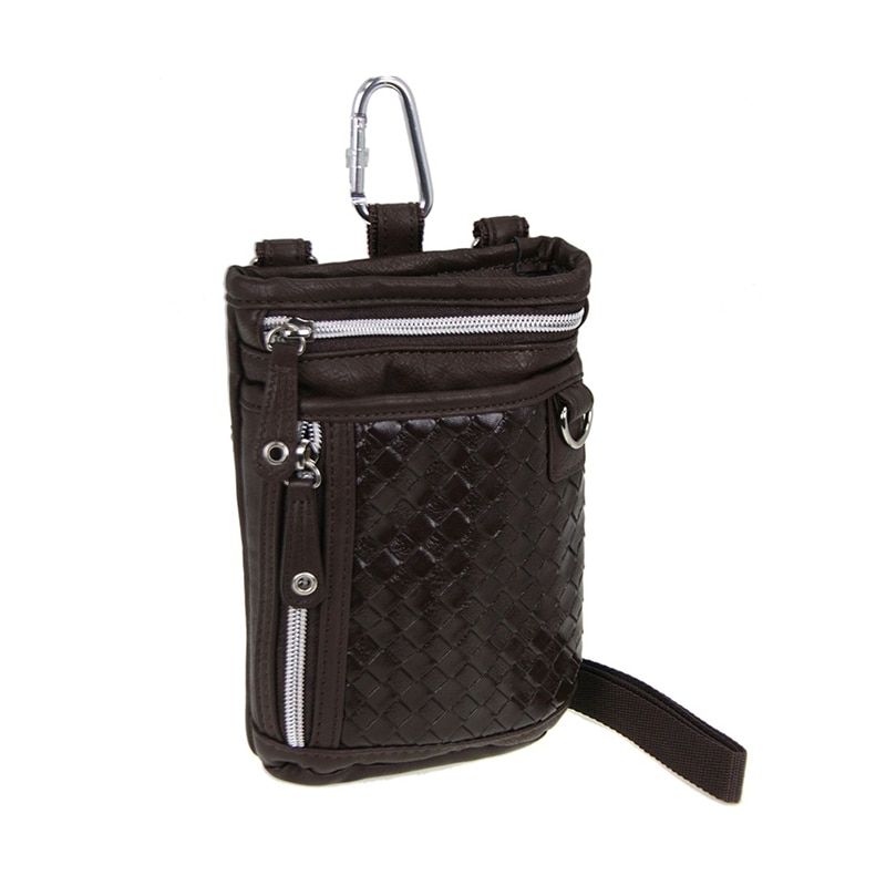 優美社 合皮メッシュ　シザーバッグ 1781 ダークブラウン 1本（ご注文単位1本）【直送品】