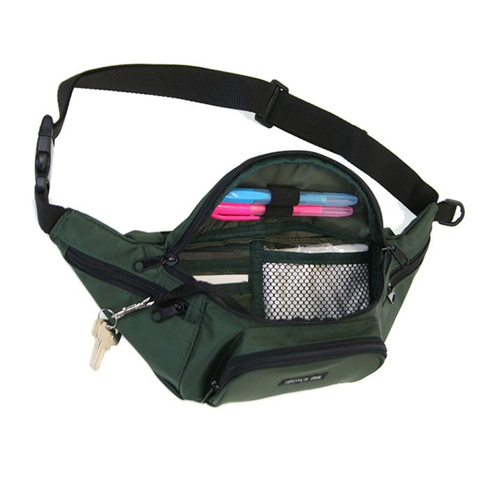 優美社 ウエストバッグ 1698-01 カーキ 1個(ご注文単位1個)【直送品】