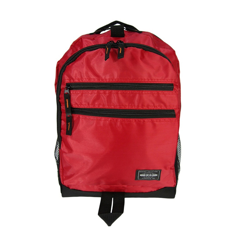 優美社 ファスナーポケット付きリュック 3543 赤 1個（ご注文単位1個）【直送品】