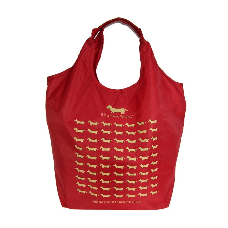 優美社 コンパクトエコバック ウォーリー 3L02-01 アカ 1個(ご注文単位1個)【直送品】