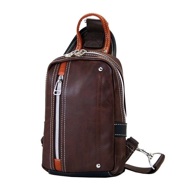 優美社 合皮ボディバッグ 1730 ダークブラウン 1本（ご注文単位1本）【直送品】