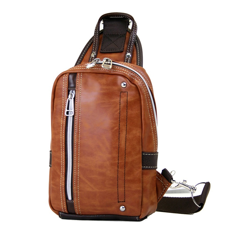 優美社 合皮ボディバッグ 1730 ブラウン 1本（ご注文単位1本）【直送品】