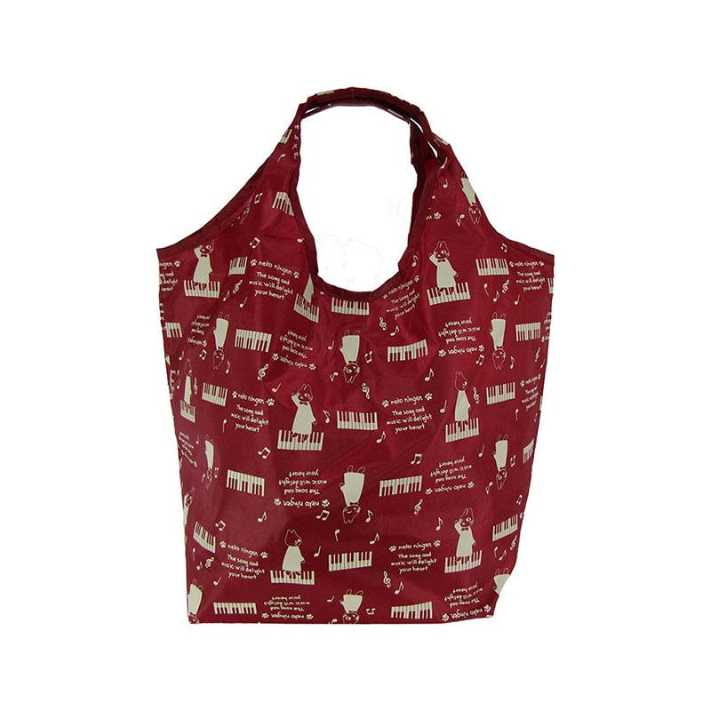 優美社 コンパクトエコバック 4R45 アカ 1個（ご注文単位1個）【直送品】