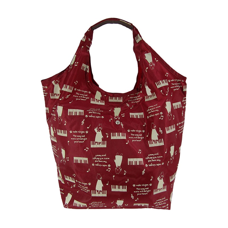 優美社 コンパクトエコバック 4R45 アカ 1個(ご注文単位1個)【直送品】