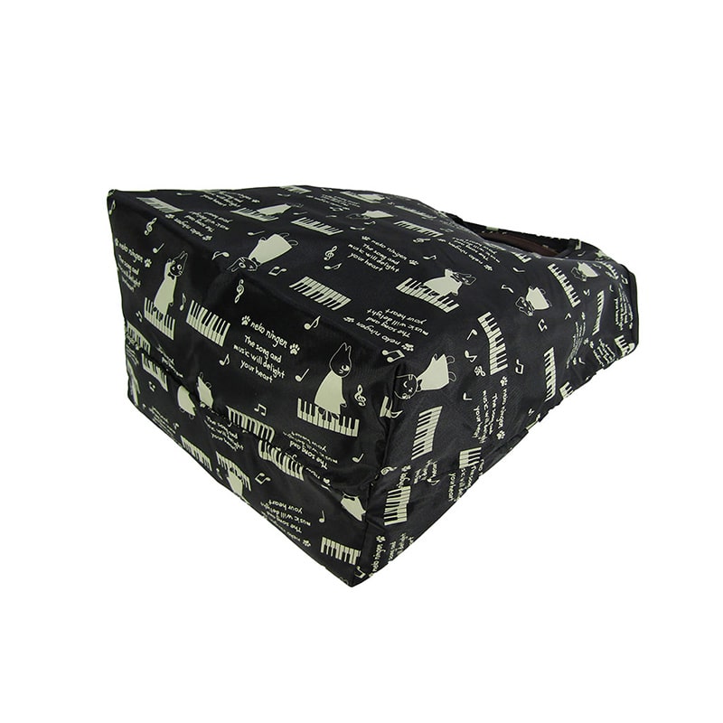 優美社 コンパクトエコバック 4R45 クロ 1個(ご注文単位1個)【直送品】