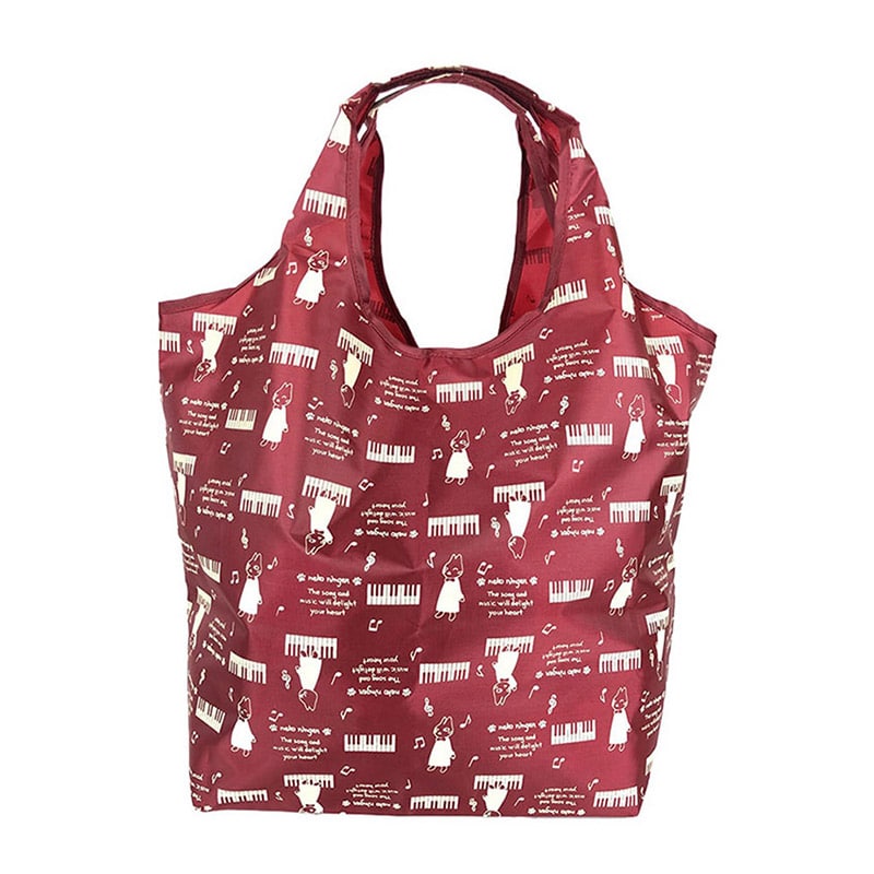 優美社 コンパクトエコバック 4R46 アカ 1個（ご注文単位1個）【直送品】